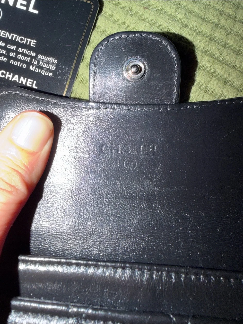 Chanel lambskin coin wallet